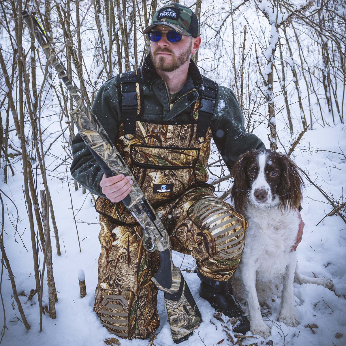 Cuissarde De Pêche Trudave Imperméable Avec Bottes - Taille 8/9 - Camo Unisexe - Neuf Sans Boîte
