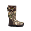 Side view of Trudave WildGuard Series men’s tall waterproof camo hunting boots in reed grass pattern, featuring durable rubber shell and neoprene upper for reliable waterproof protection and comfort in outdoor hunting environments.
