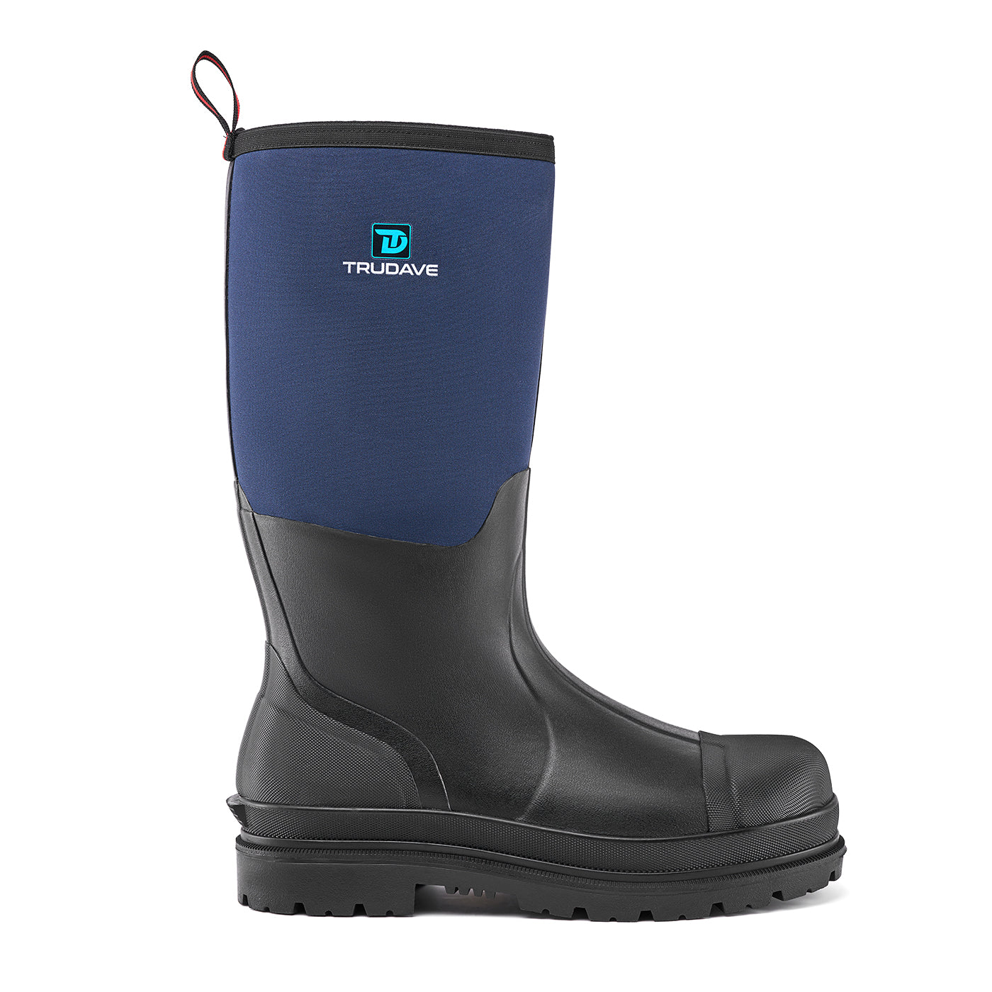 Trudave Men s 6mm Neoprene Anti Slip Rubber Rain Boots for Working Hunting Blue