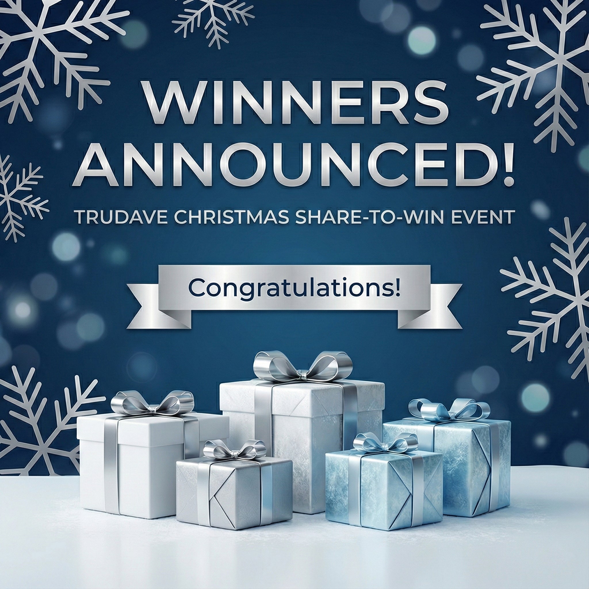 Official Winners List: Trudave Christmas Share-to-Win Event Results