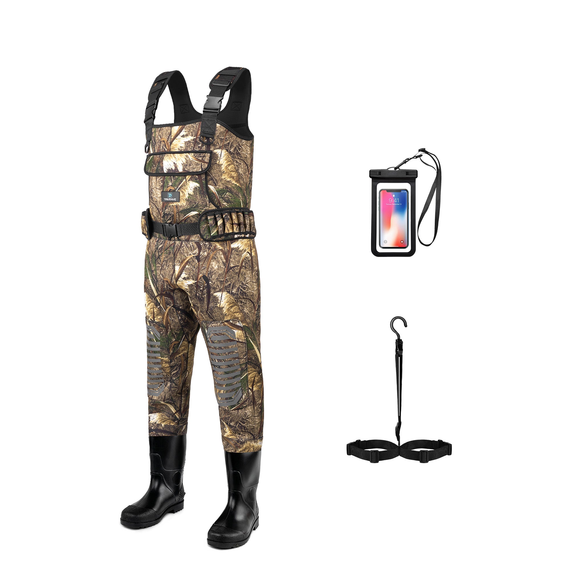 Trudave Hunting Chest Waterproof Neoprene Waders with Boots