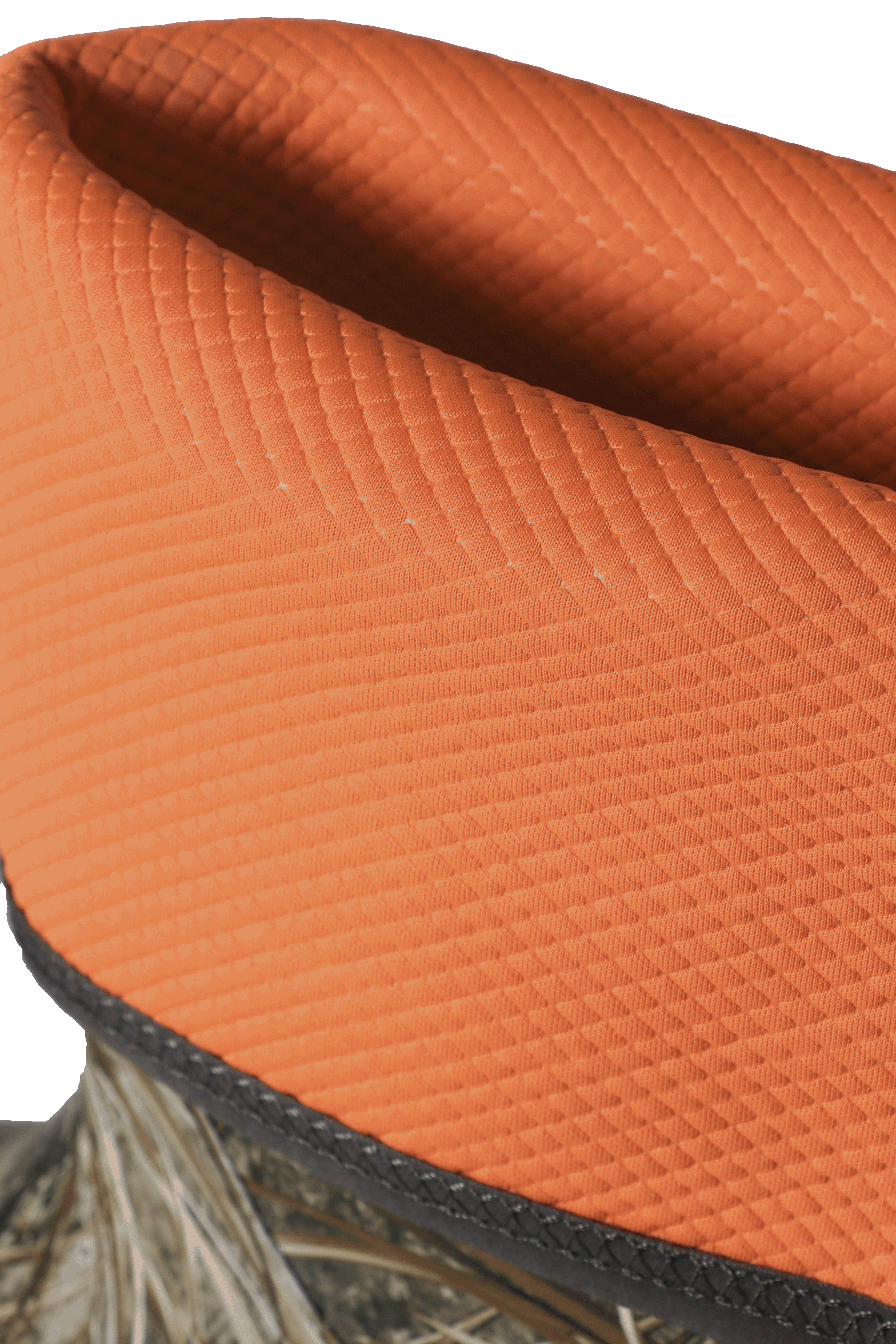 Close-up of inner lining on Trudave StreamTrek Series men’s tall waterproof hunting boots – Real Reed camo design showing breathable insulated interior for warmth and comfort during duck hunting