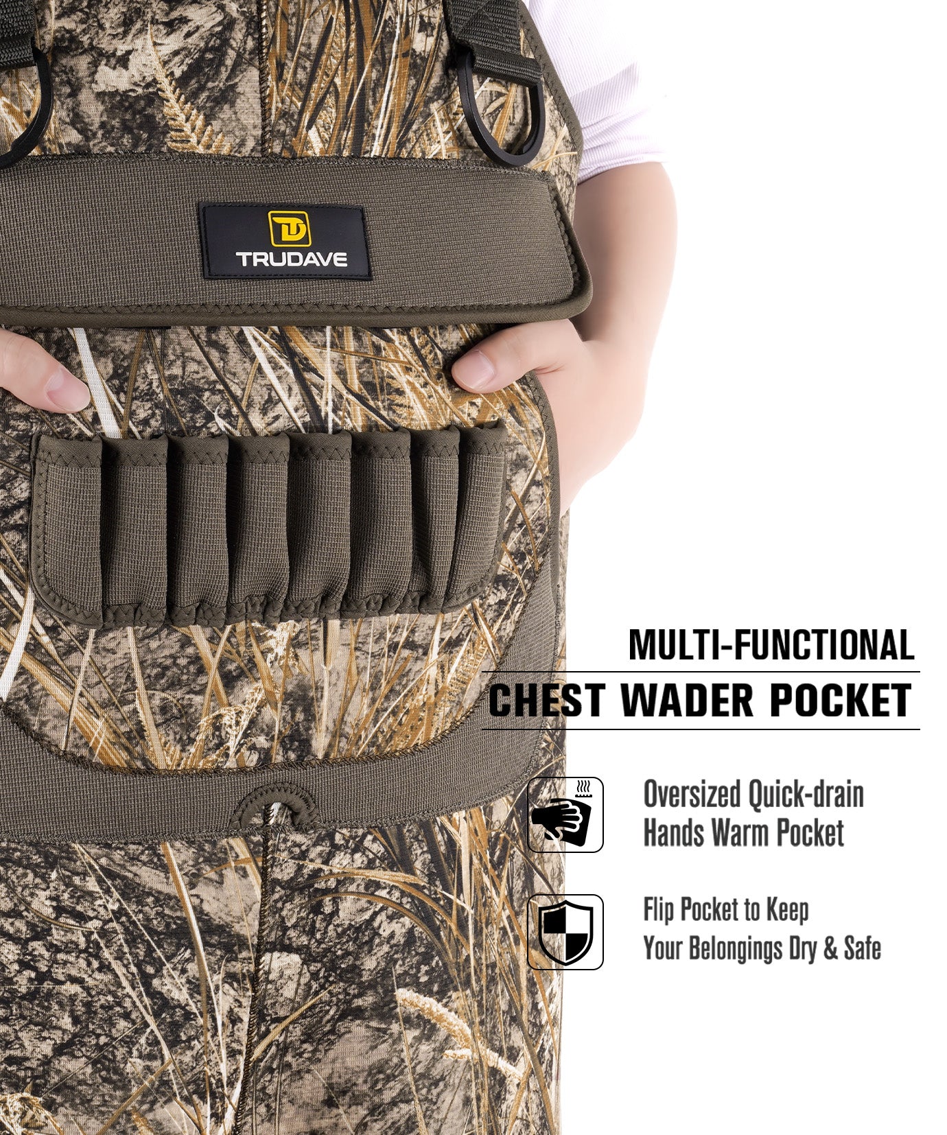 Trudave HyperShield Series Women's Waterproof Fishing Chest Waders with 600G Insulated Boots – Hunting Ready