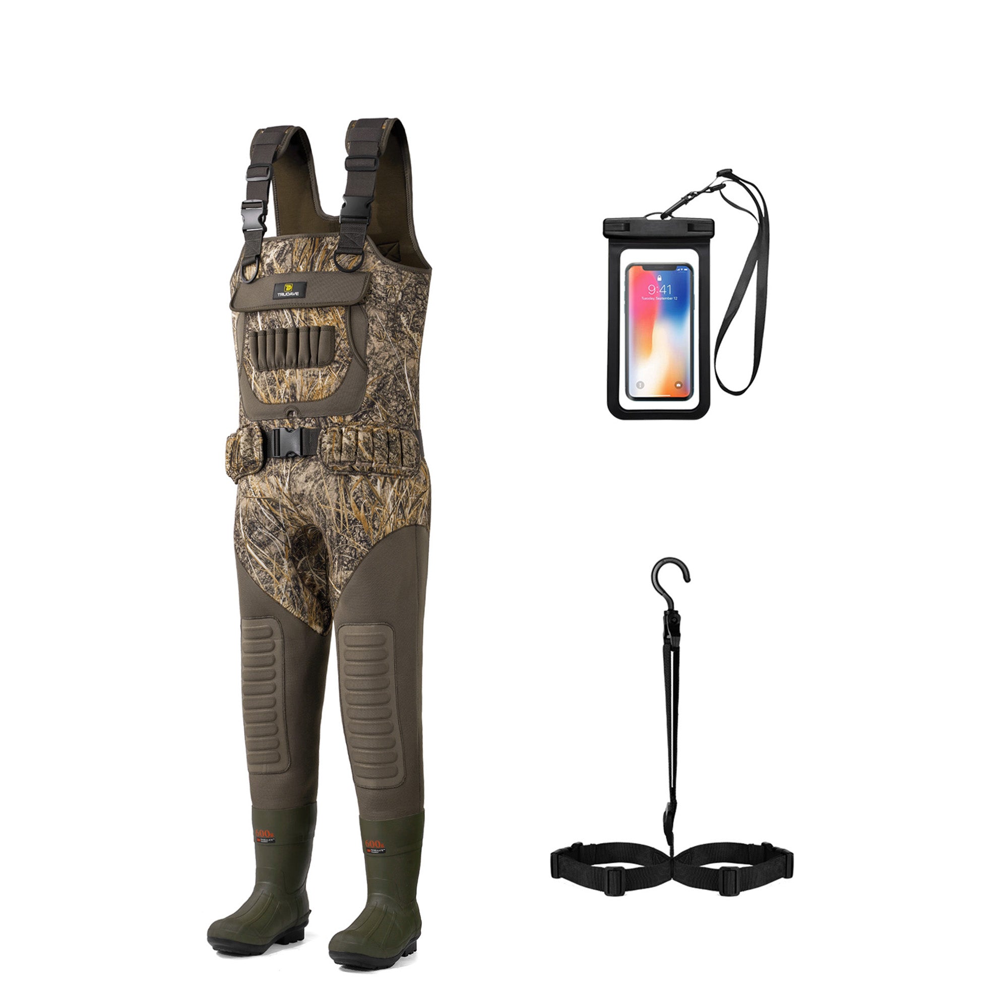 Trudave HyperShield Series Women's Waterproof Fishing Chest Waders with 600G Insulated Boots – Hunting Ready