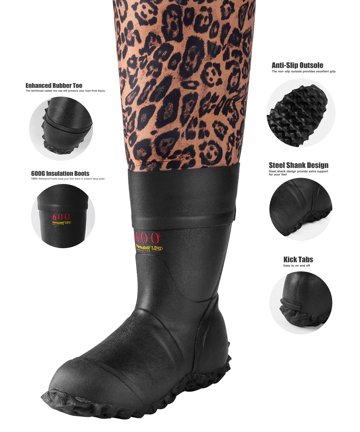 Trudave Women's 6mm Neoprene Insulated Hunting 600g Waders – LeoForce Series