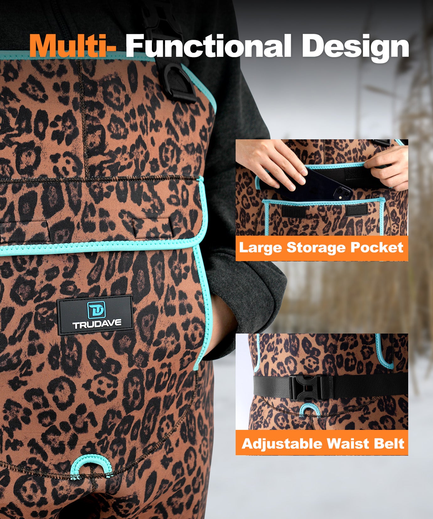 Trudave Women's 6mm Neoprene Insulated Hunting 600g Waders – LeoForce Series