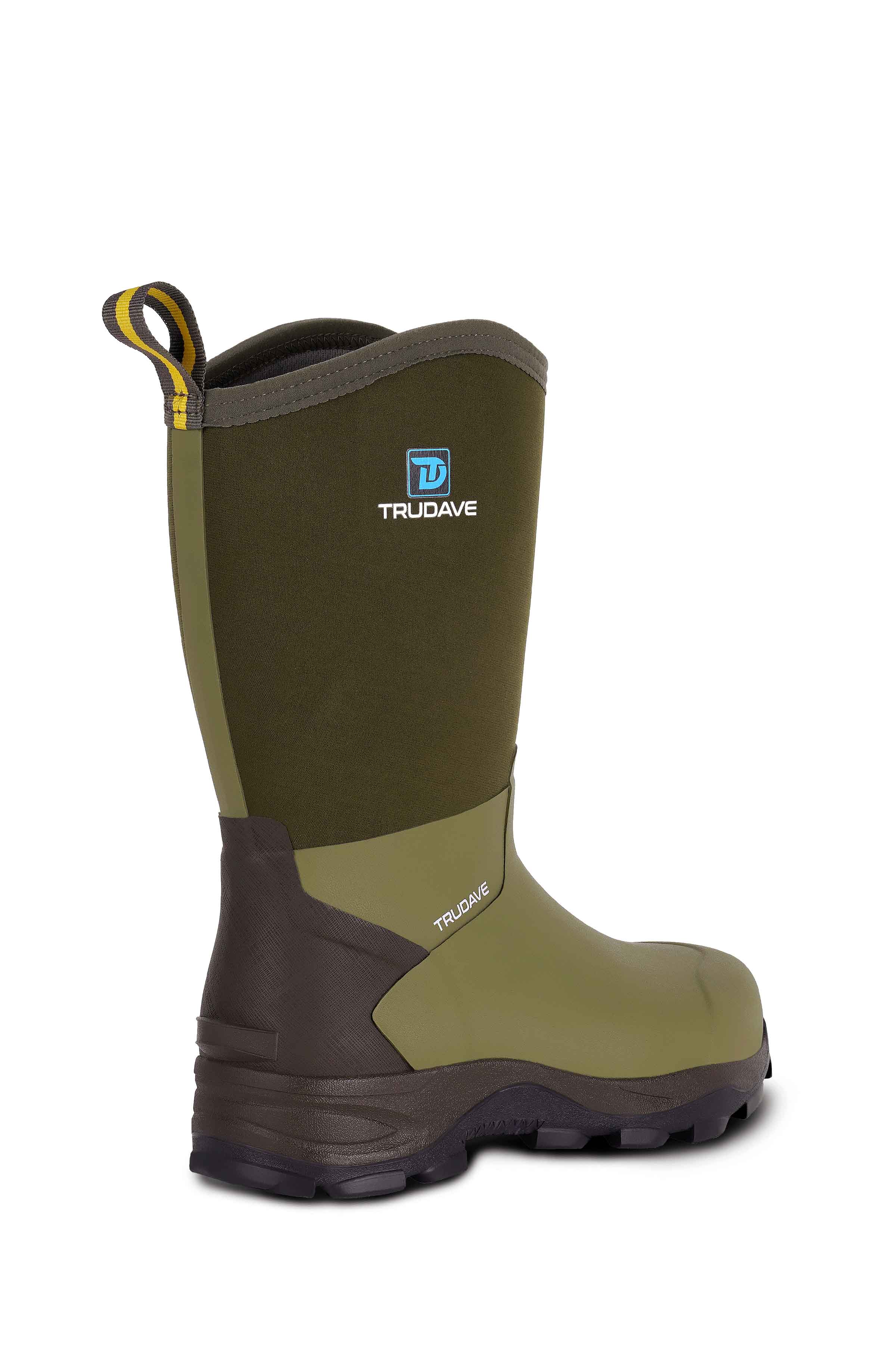 Trudave Men's Mid-Calf Waterproof Rubber Rain Boots – AquaGuard Series