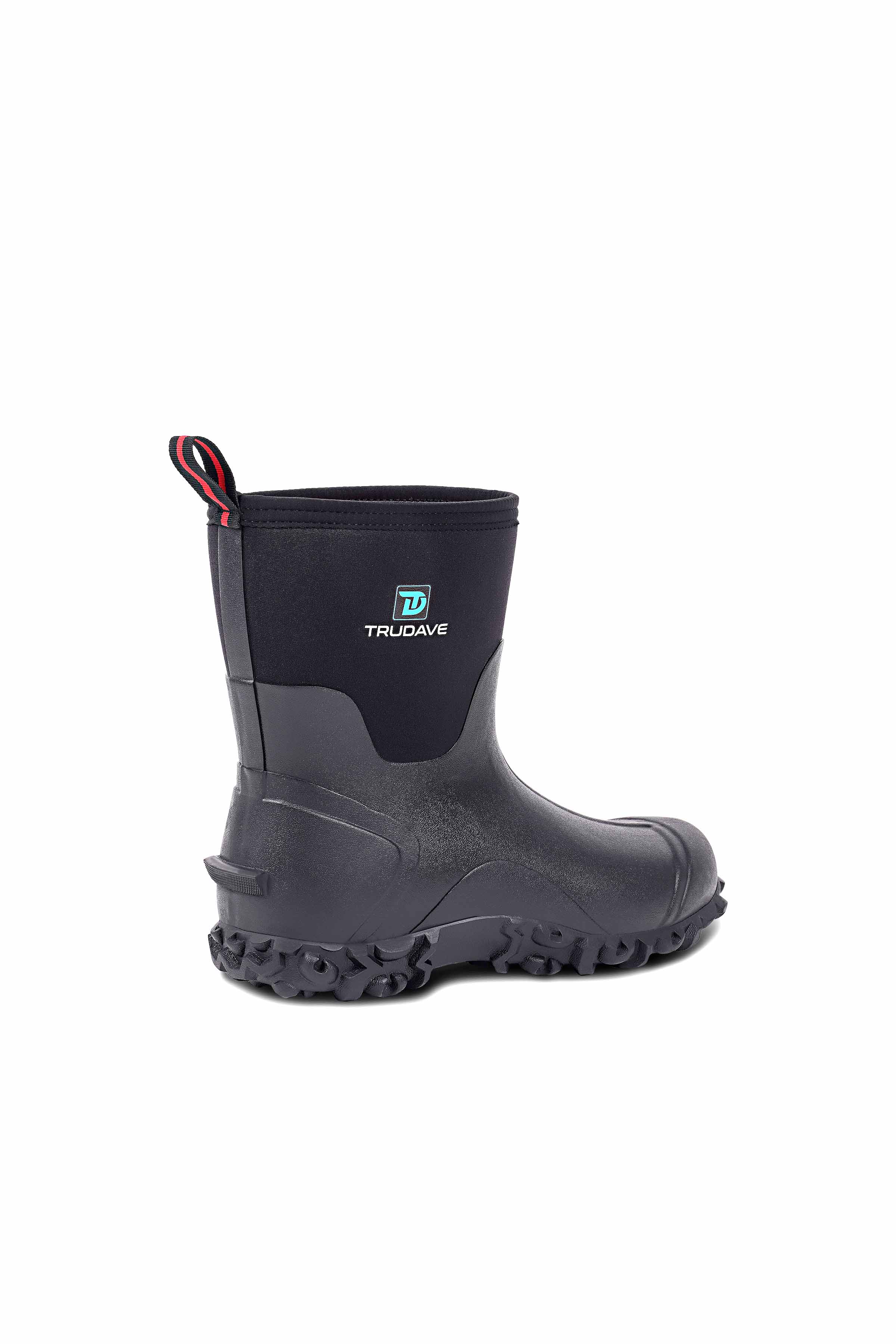 Trudave AquaGrip Series Men's Waterproof Garden, Farm & Rain Boots – Mid-Calf Rubber Work Boots