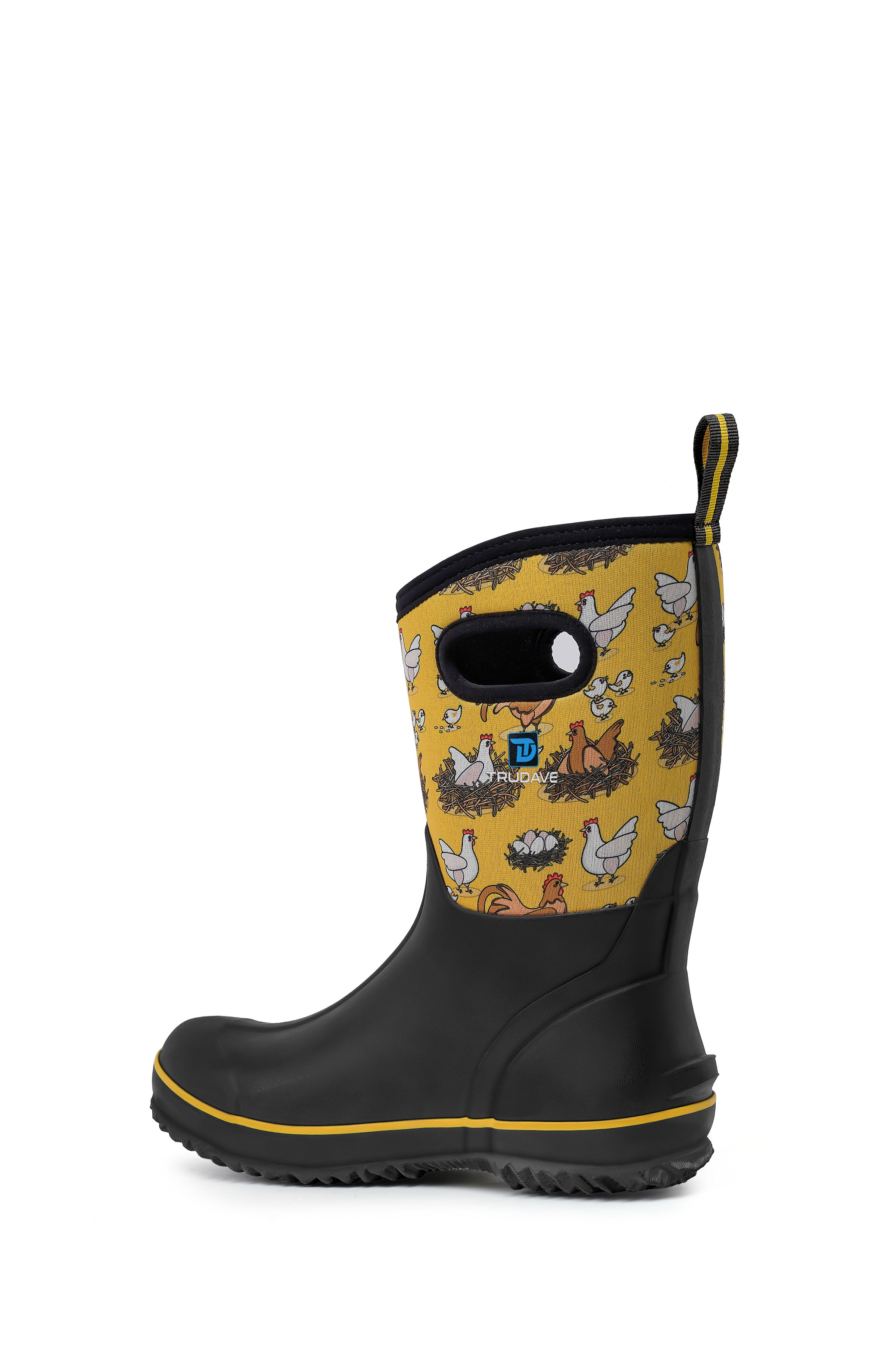 Trudave BloomBoot Series Women's Waterproof Neoprene Garden Rain Boots – Mid-Calf Rubber Design