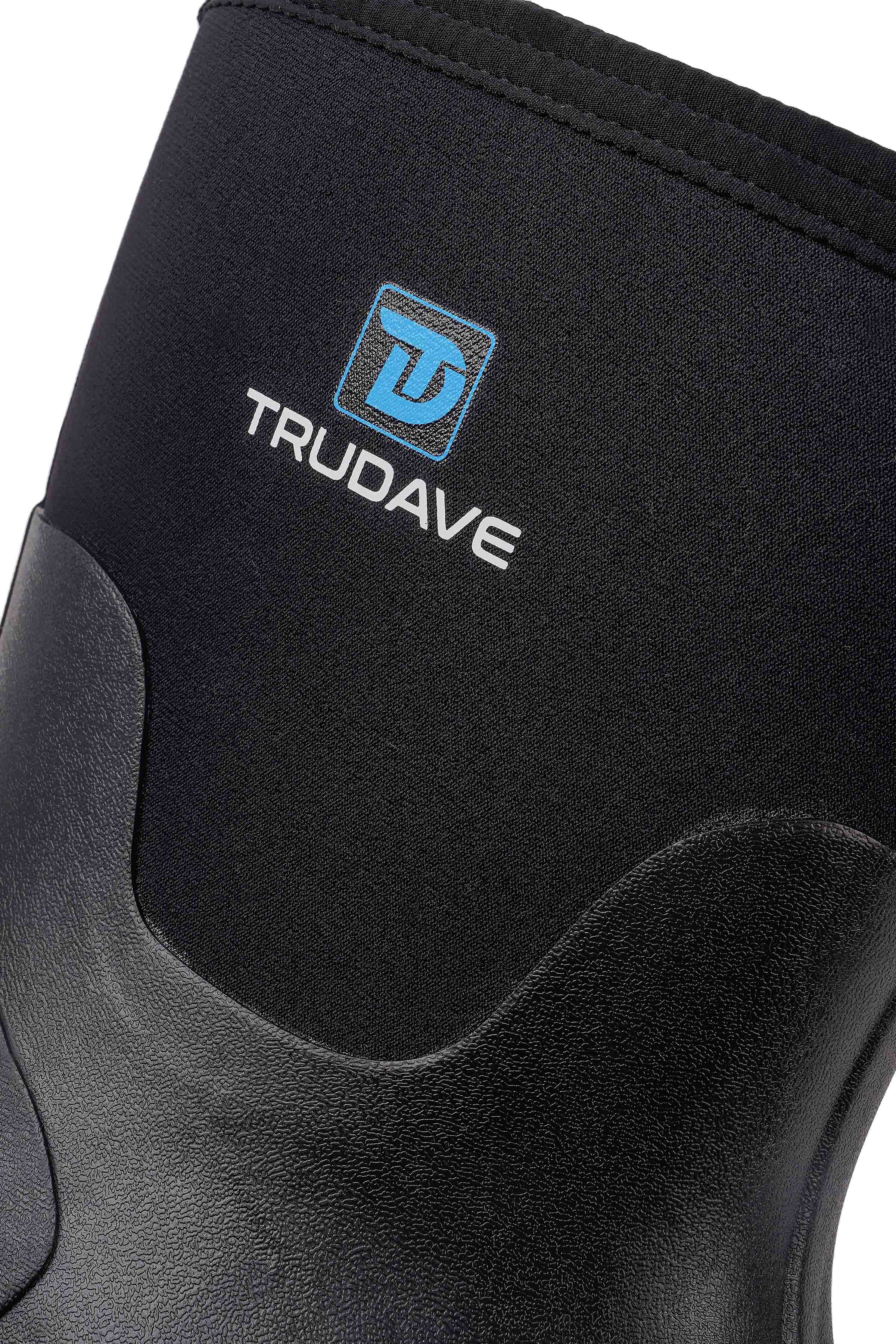 Trudave AquaGrip Series Men's Waterproof Garden, Farm & Rain Boots – Mid-Calf Rubber Work Boots