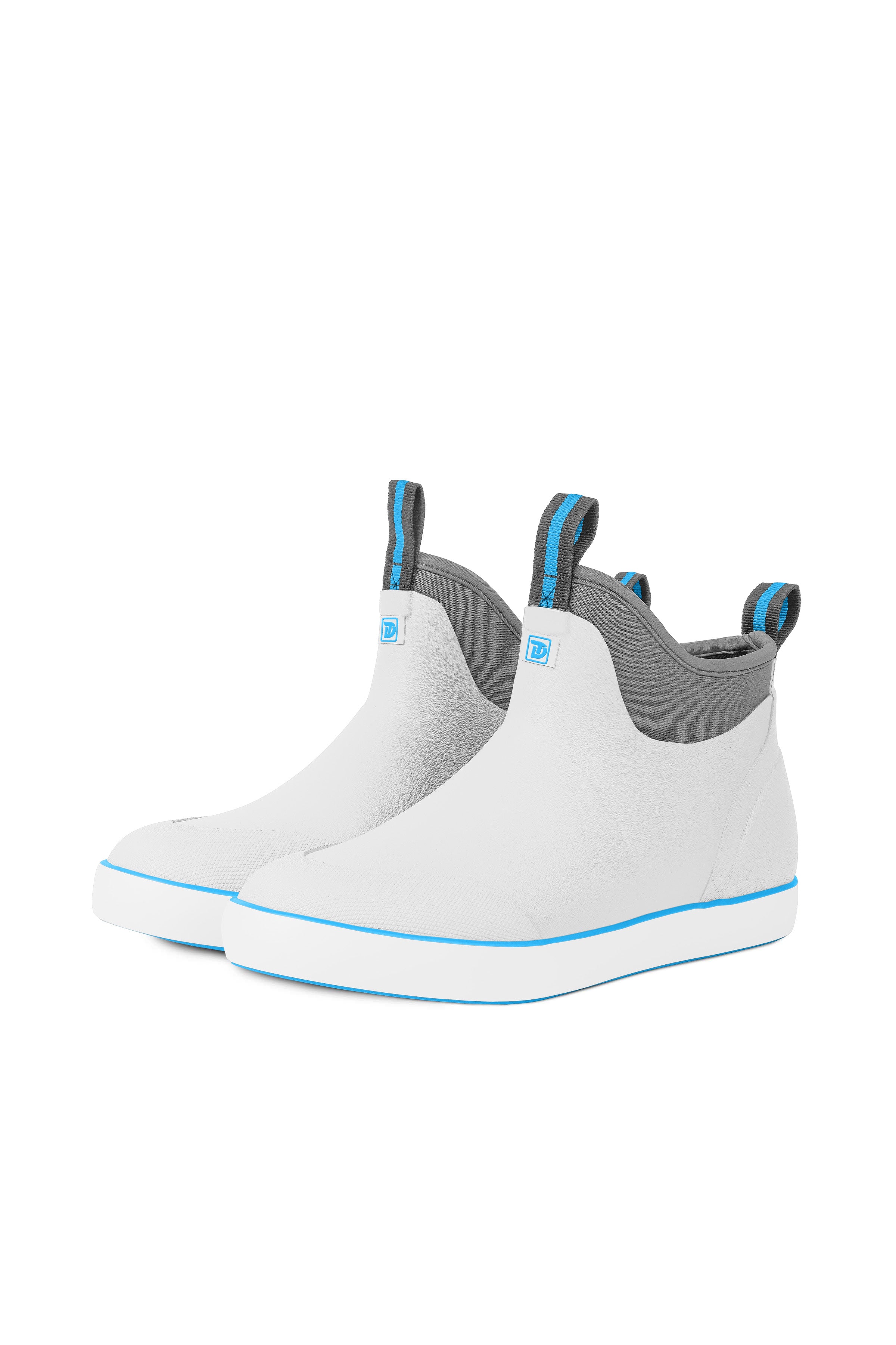 Trudave Seafarer Lite Series Men's Waterproof Slip-On Ankle Deck Boots – Insulated Rubber Fishing Boots