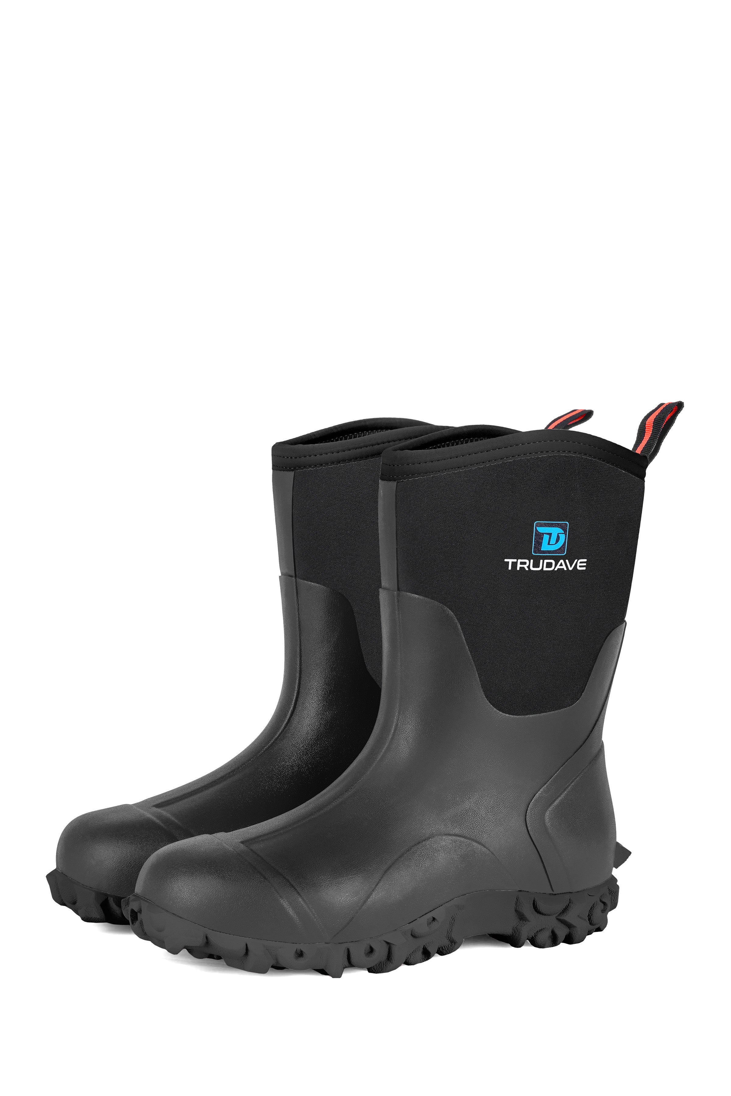 Trudave Women's Mid-Calf Waterproof Rubber Rain Boots – MudTrek Series