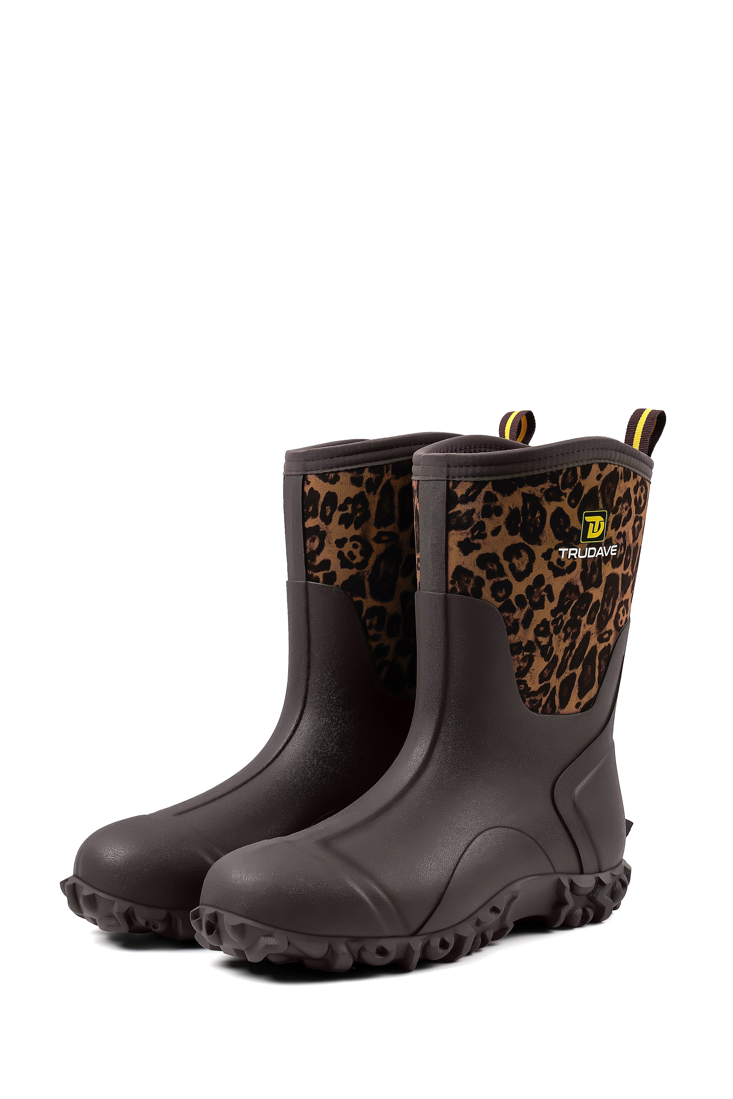 Trudave Women's Mid-Calf Waterproof Rubber Rain Boots – MudTrek Series