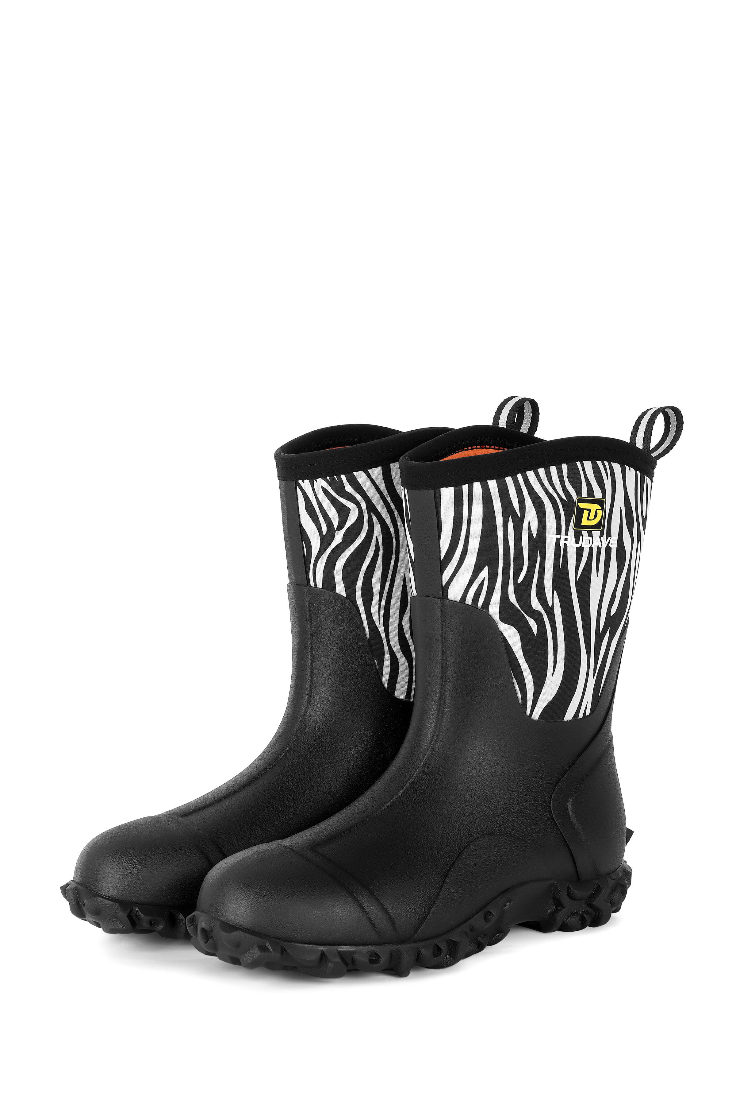 Trudave Women's Mid-Calf Waterproof Rubber Rain Boots – MudTrek Series