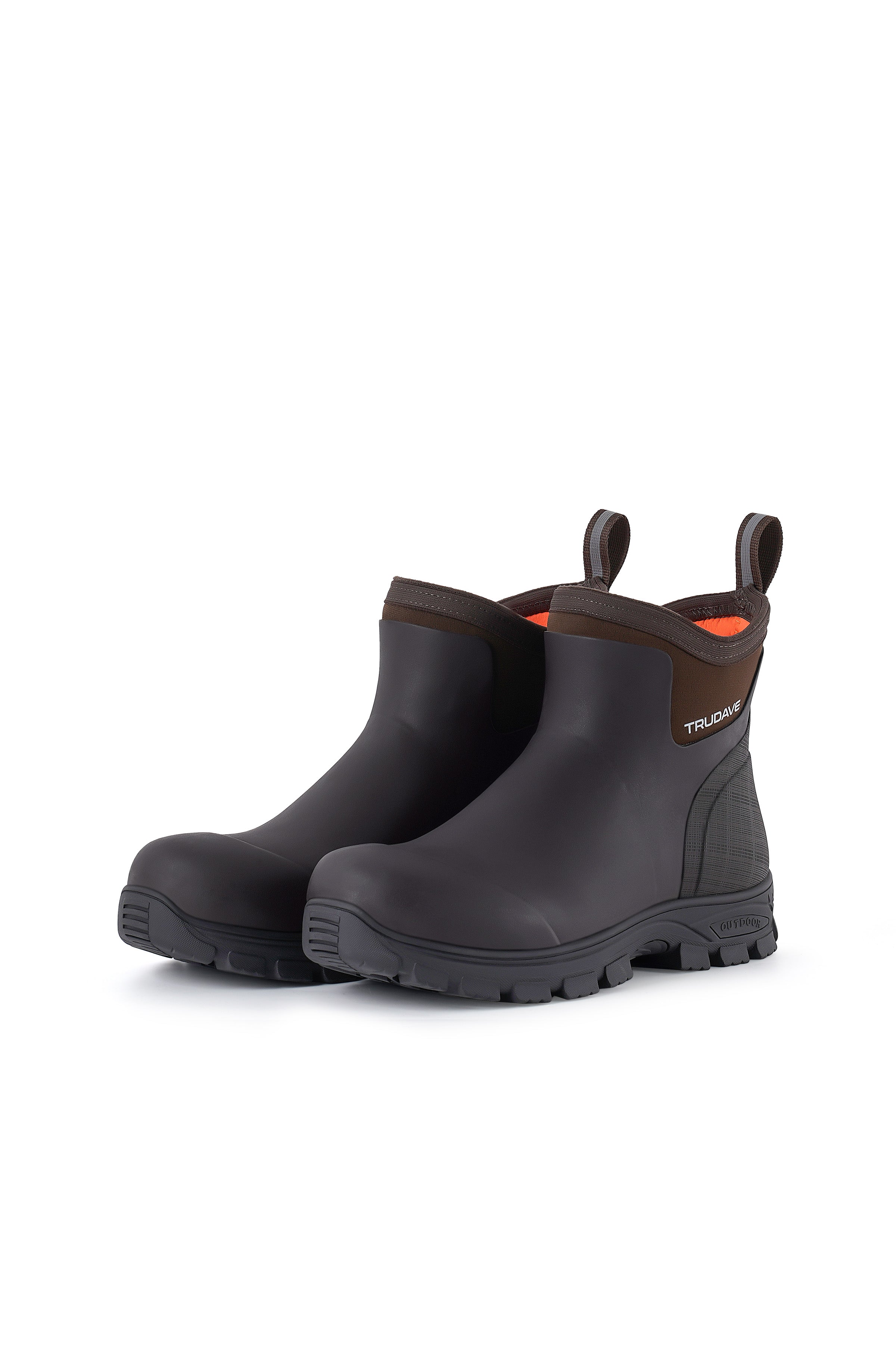 Trudave HuntGuard Series Men's Rain Boots – Waterproof Ankle Rubber Work Boots for Garden & Outdoor