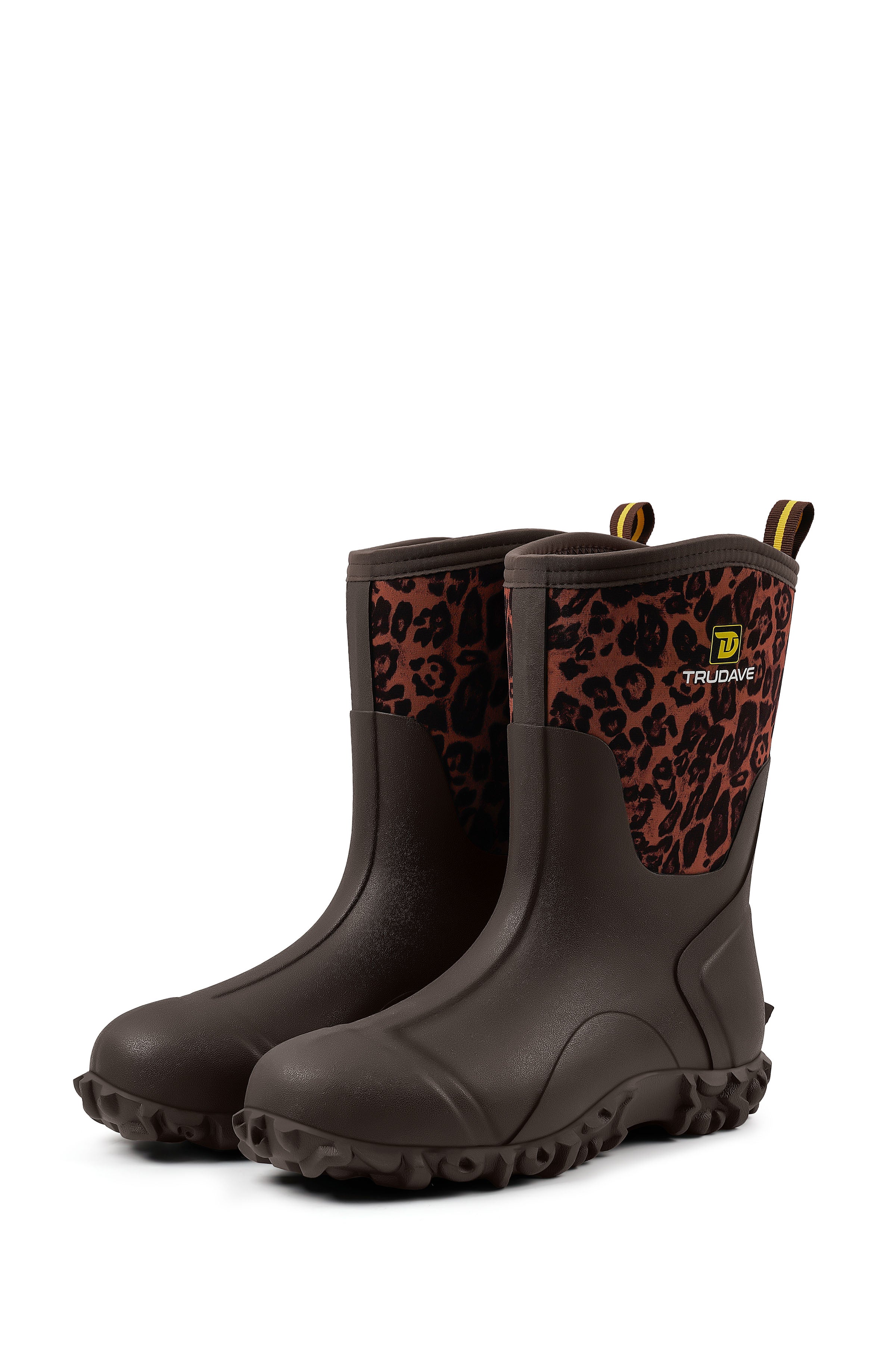Trudave Women's Mid-Calf Waterproof Rubber Rain Boots – MudTrek Series