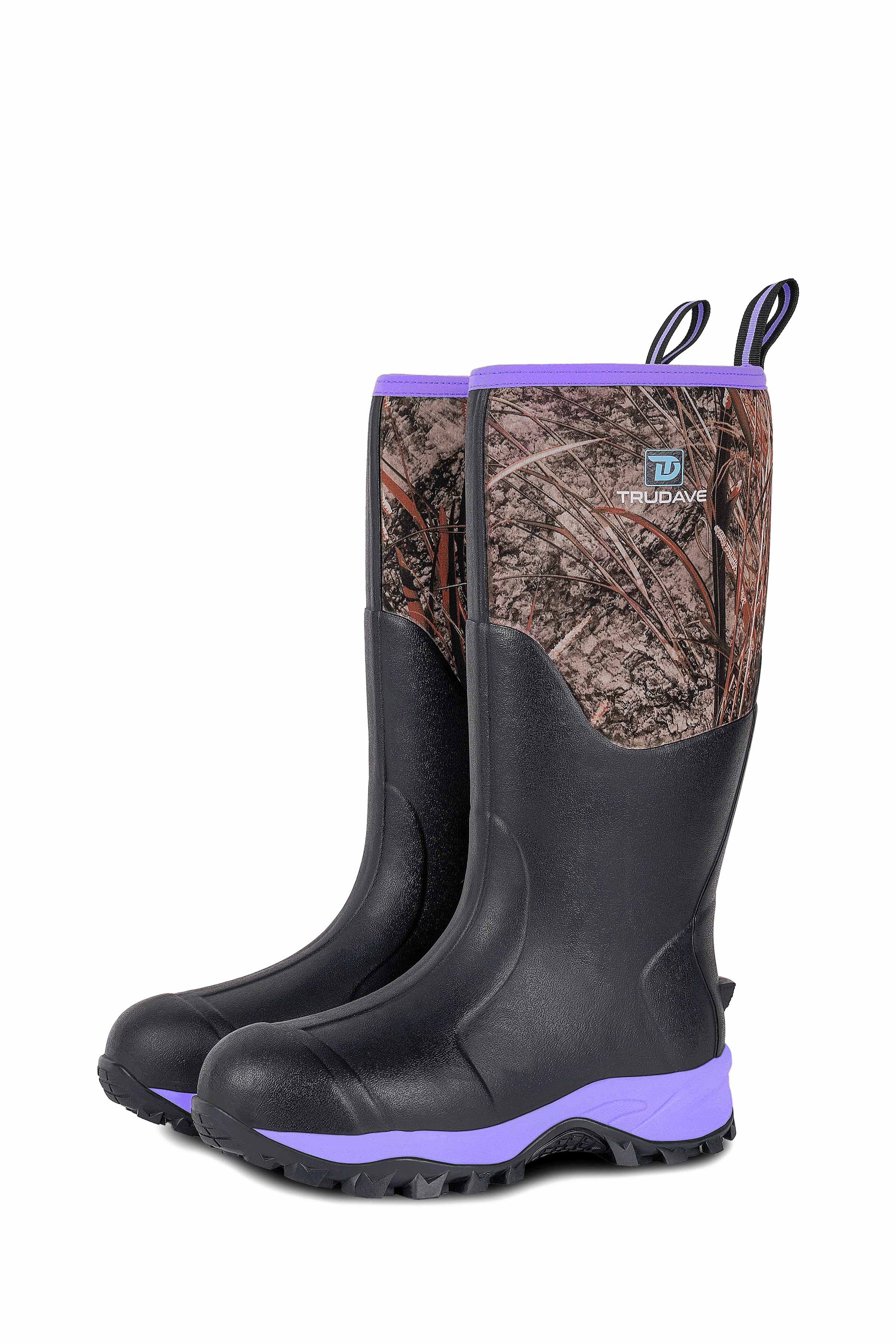 Trudave Women's Tall Waterproof Insulated Rubber Boots for Rain & Garden – HeatHold Series