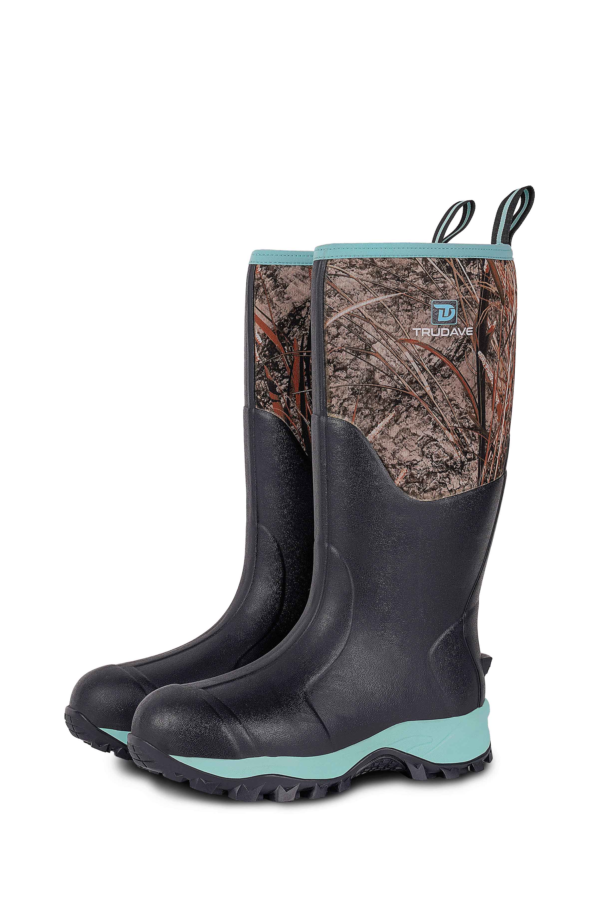 Trudave Women's Tall Waterproof Insulated Rubber Boots for Rain & Garden – HeatHold Series