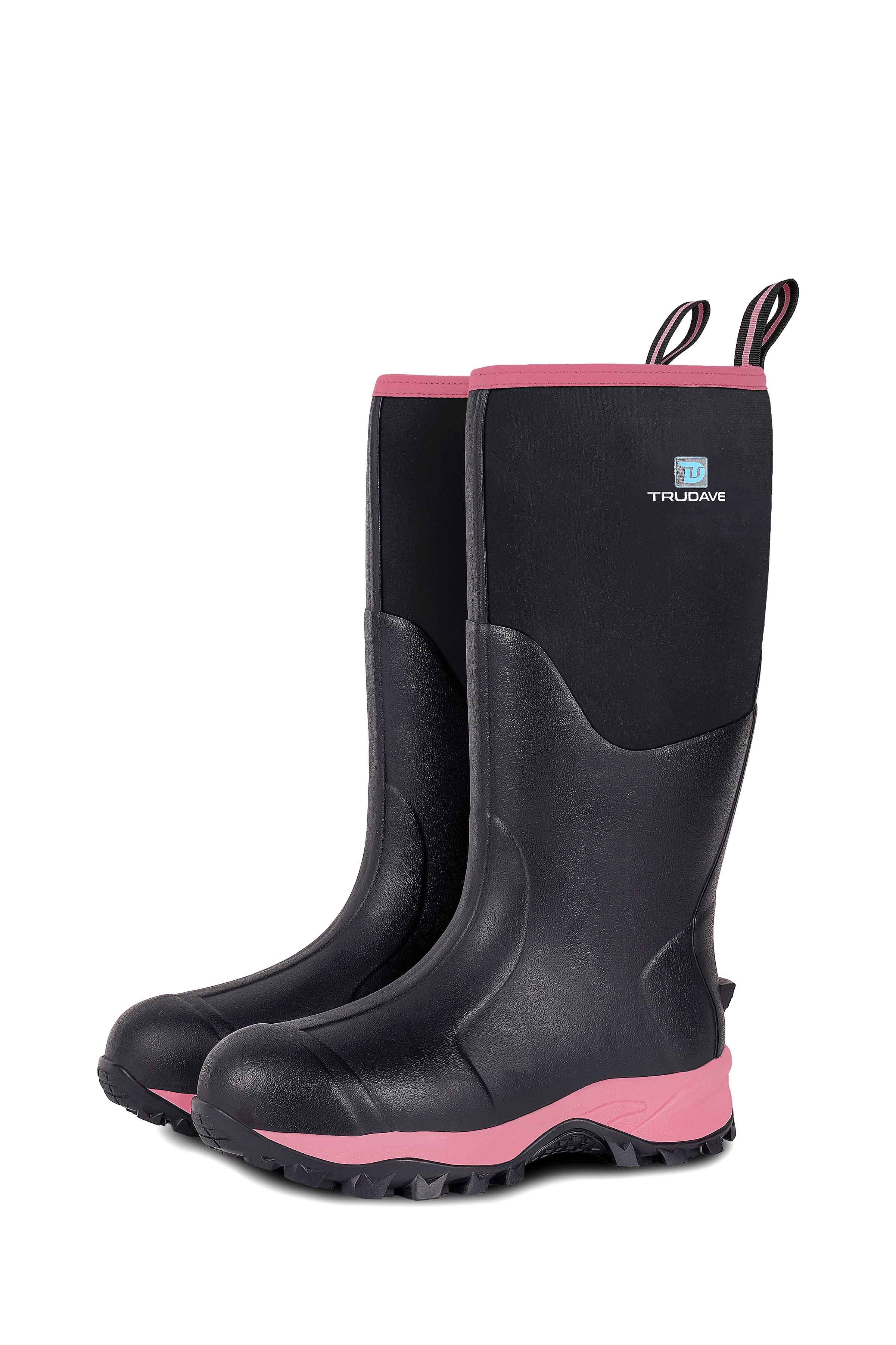 Trudave Women's Tall Waterproof Insulated Rubber Boots for Rain & Garden – HeatHold Series