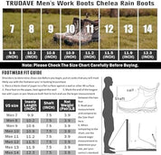 TRUDAVE Rain Boots Waterproof Garden Shoes, Ankle Rubber Work Boots
