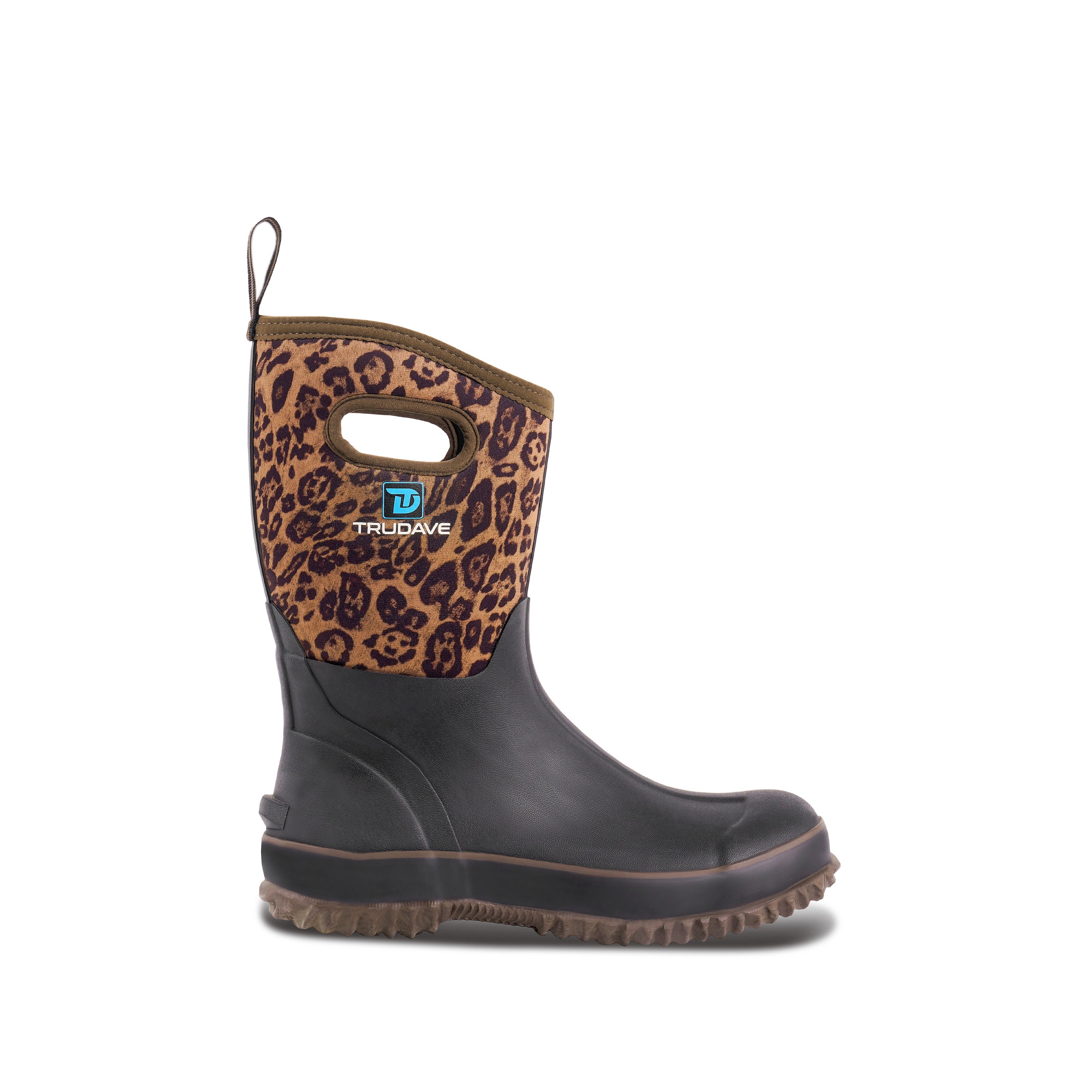 Trudave BloomBoot Series Women's Waterproof Neoprene Garden Rain Boots – Mid-Calf Rubber Design