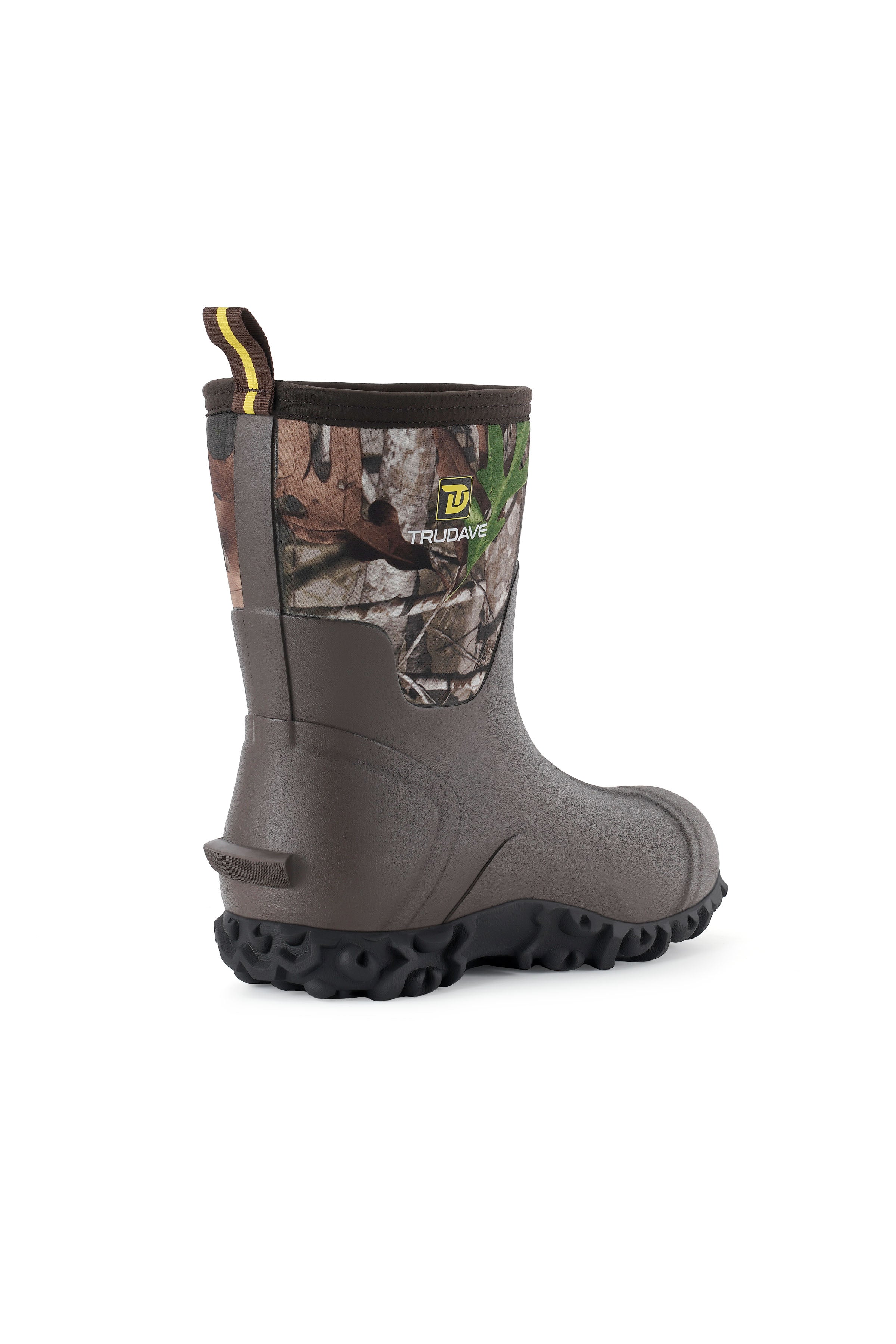 Trudave AquaGrip Series Men's Waterproof Garden, Farm & Rain Boots – Mid-Calf Rubber Work Boots