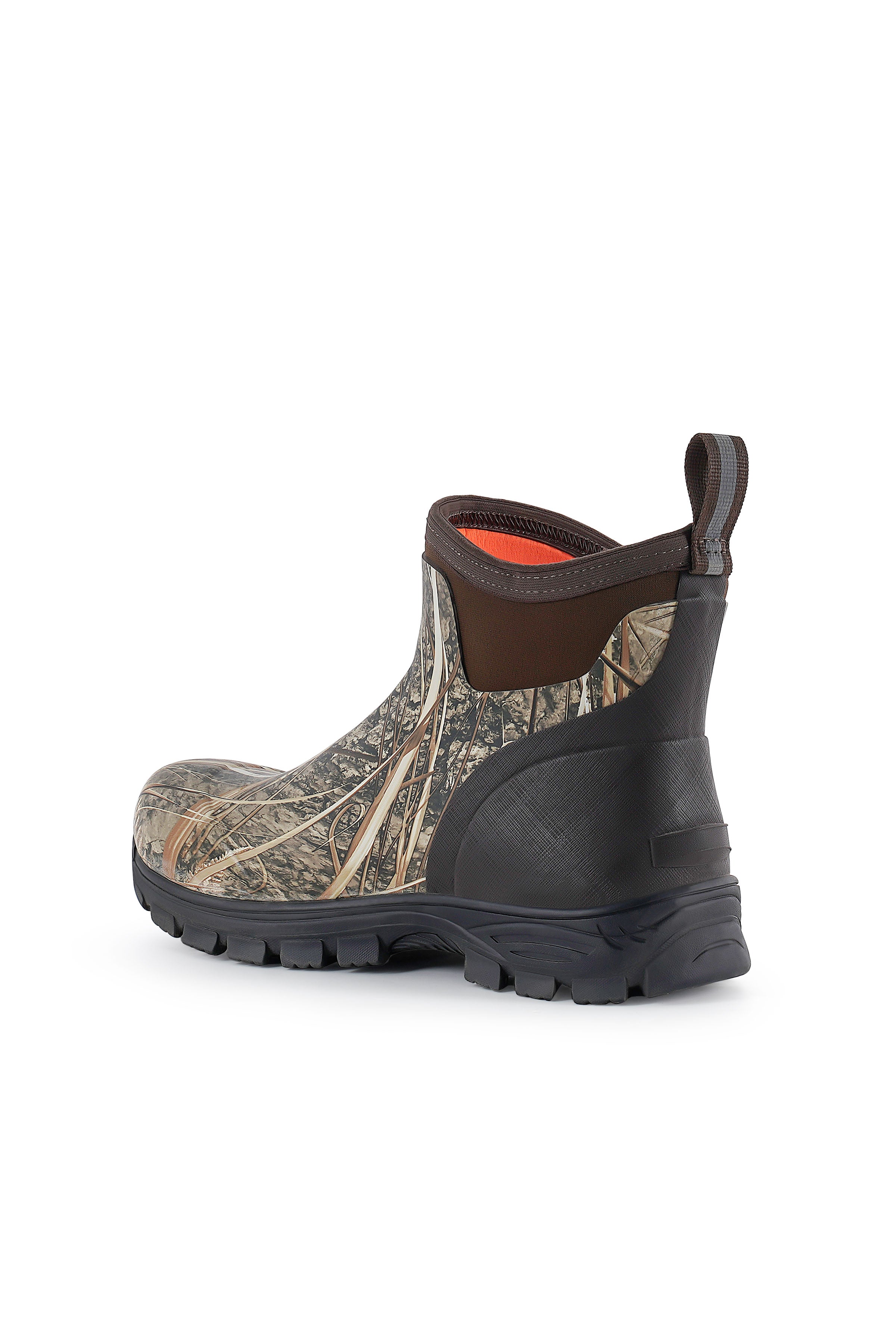 Trudave HuntGuard Series Men's Rain Boots – Waterproof Ankle Rubber Work Boots for Garden & Outdoor