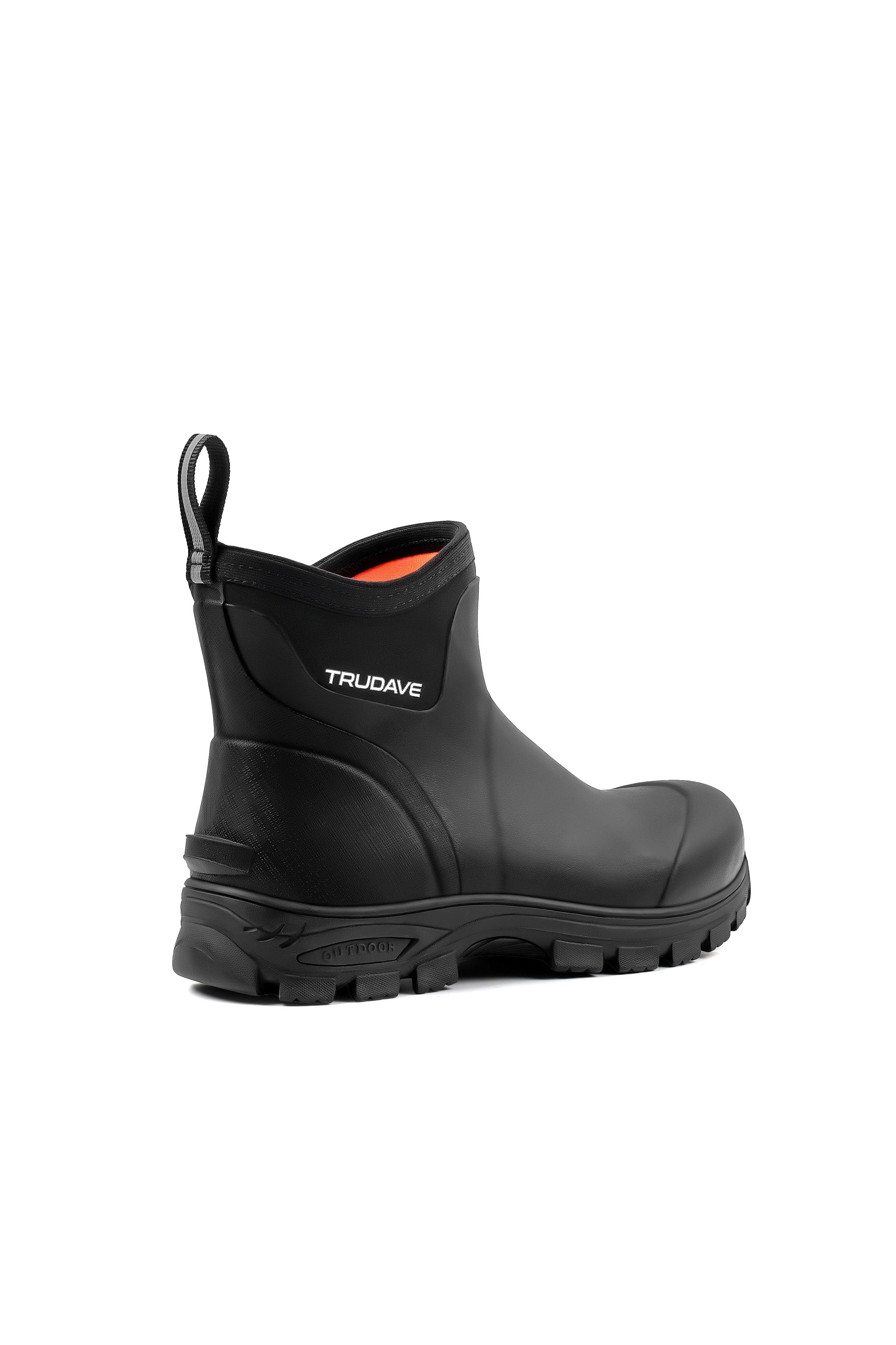 Trudave HuntGuard Series Men's Rain Boots – Waterproof Ankle Rubber Work Boots for Garden & Outdoor