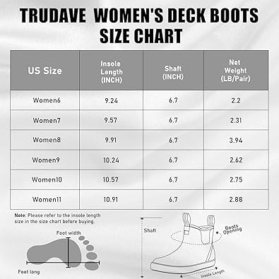 TRUDAVE Women's Ankle Rain Boots, Rubber Fishing Deck Boots, Garden Shoes for Outdoor Work(Forest Night)