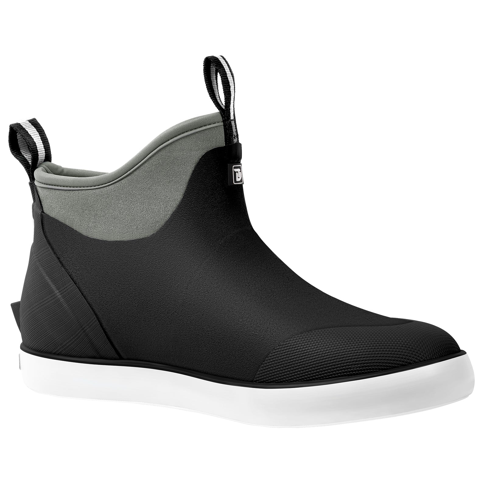 Trudave Seafarer Lite Series Men's Waterproof Slip-On Ankle Deck Boots – Insulated Rubber Fishing Boots