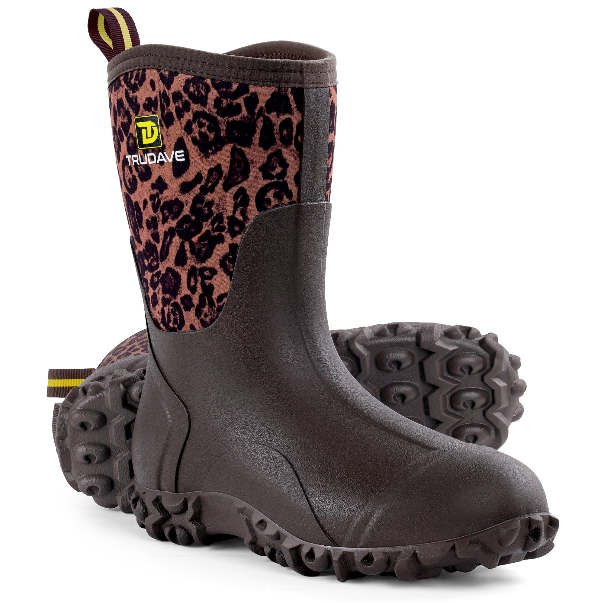 Trudave Women's Mid-Calf Waterproof Rubber Rain Boots – MudTrek Series