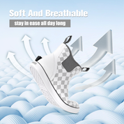 Trudave 6.7" Waterproof Rubber Deck Boots - White Check