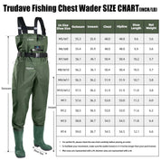 Trudave Fishing Waders with Boots for Men and Women-Green