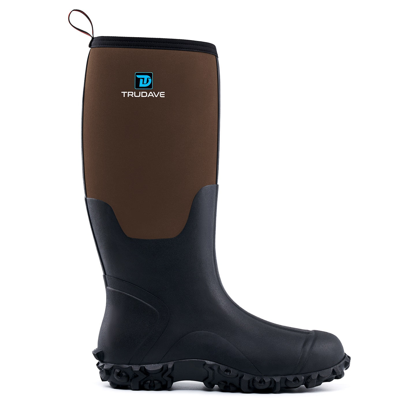 Trudave Rubber Work Boots for Men with Steel Shank - Brown