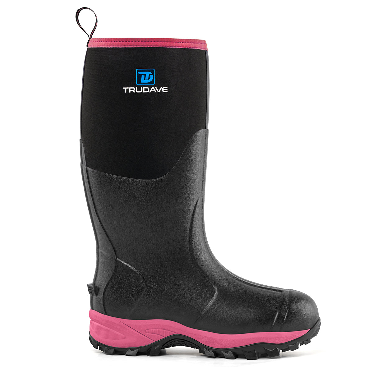 Trudave Tall Rubber Boots For Women With Steel Shank-Pink