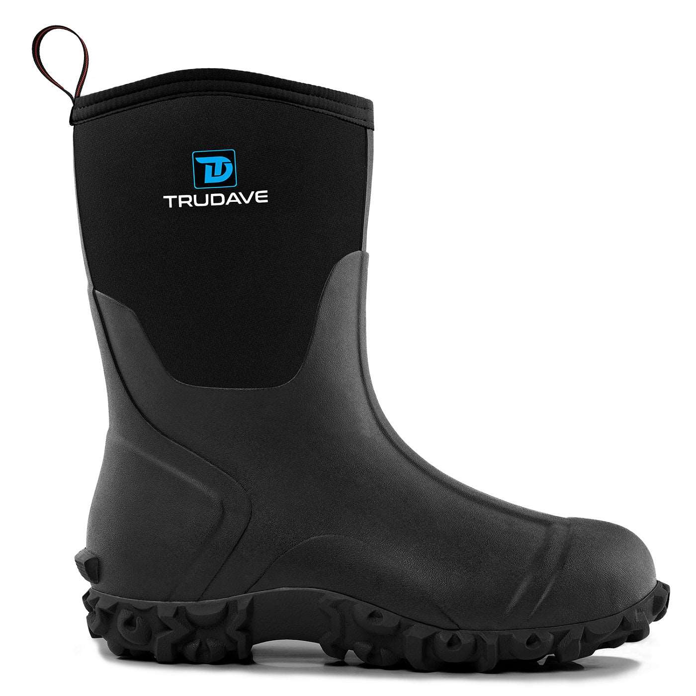 Trudave Women's Rubber Boots with Steel Shank-Black