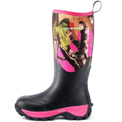 WOVENPAK Neoprene Outdoor Rain Boots-Pink Camo