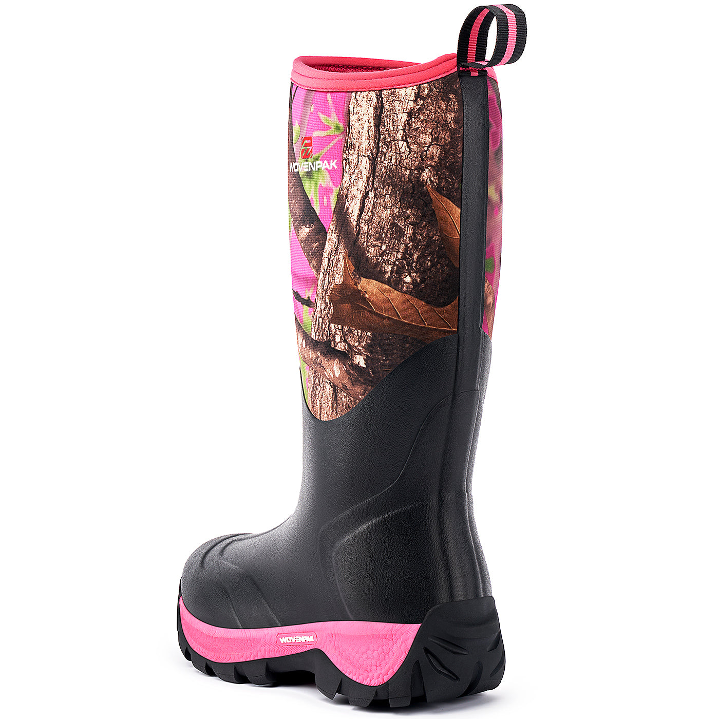 WOVENPAK Neoprene Outdoor Rain Boots-Pink Camo