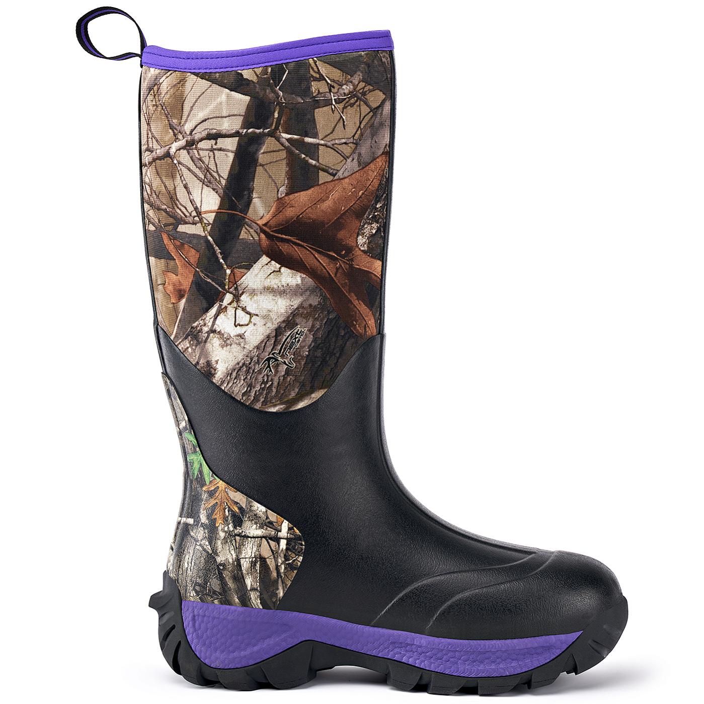 WOVENPAK Purple Camo Women's Waterproof Hunting Boots