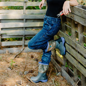 Trudave Women's Black Short Rain Boots
